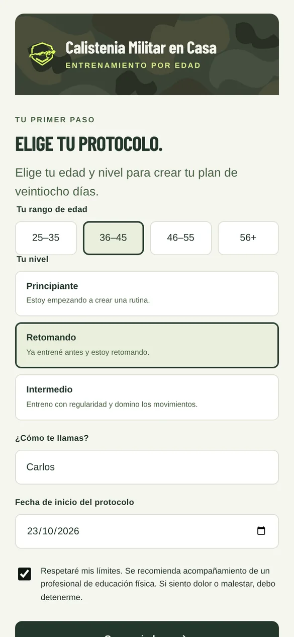 Pantalla real: elige tu protocolo